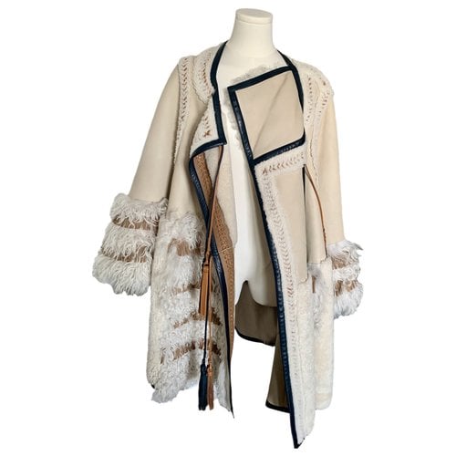Pre-owned Chloé Leather Coat In Multicolour