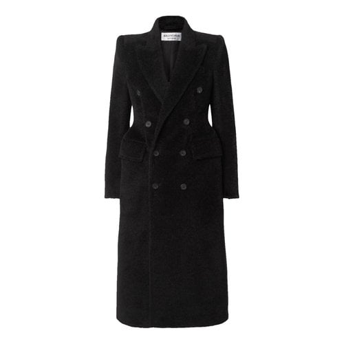 Pre-owned Balenciaga Wool Coat In Black