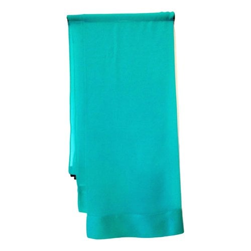 Pre-owned Luisa Spagnoli Silk Stole In Turquoise