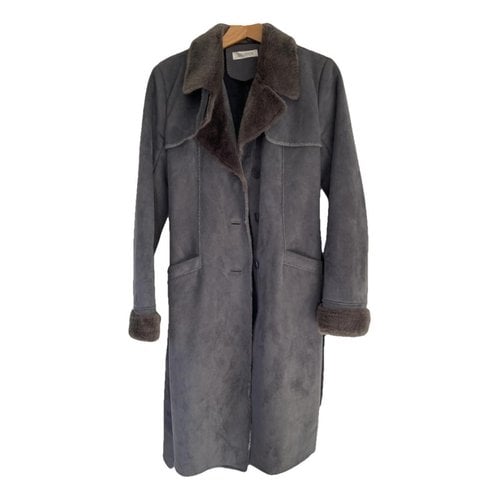 Pre-owned Balmain Coat In Grey