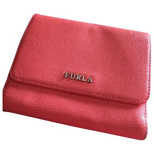 Pre-owned Furla Cloth Wallet In Orange