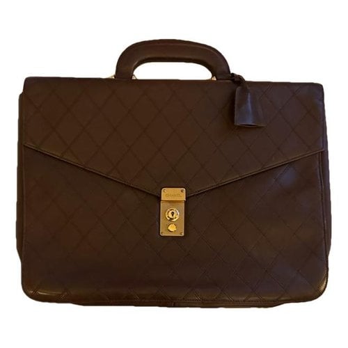 Pre-owned Chanel Leather Satchel In Brown