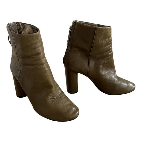 Pre-owned Isabel Marant Leather Boots In Khaki
