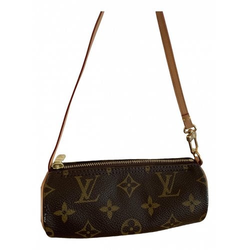Pre-owned Louis Vuitton Papillon Leather Handbag In Brown