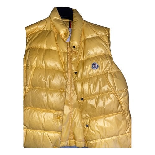 Pre-owned Moncler Sleeveless Coat In Yellow