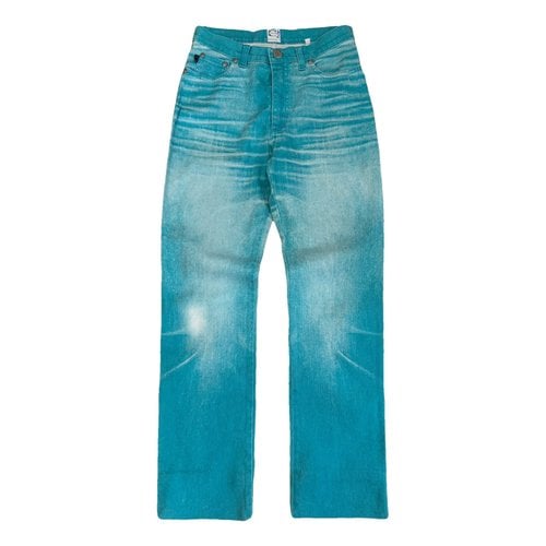 Pre-owned Roberto Cavalli Trousers In Blue