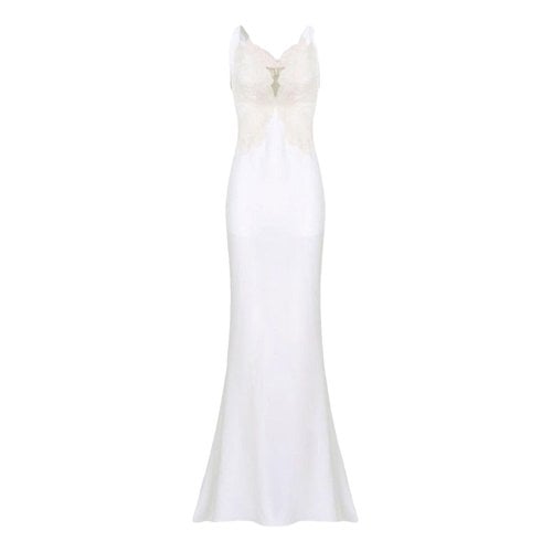 Pre-owned Stella Mccartney Silk Maxi Dress In White