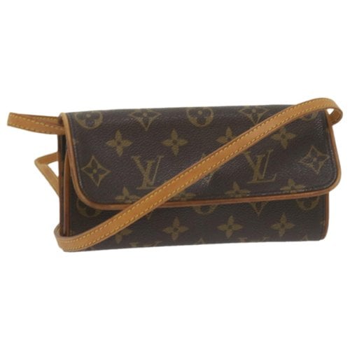 Pre-owned Louis Vuitton Twin Cloth Handbag In Brown