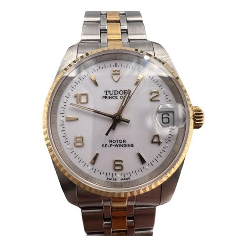 Pre-owned Tudor Oysterdate Watch In White