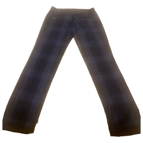 Pre-owned Seventy Wool Straight Pants In Blue