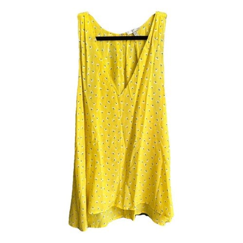 Pre-owned Joie Silk Blouse In Yellow