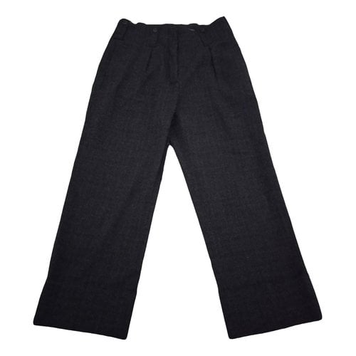 Pre-owned Isola Marras Straight Pants In Black
