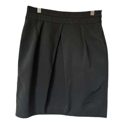 Pre-owned Marc Cain Silk Mid-length Skirt In Black