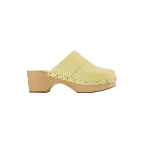Pre-owned Aeyde Leather Flats In Yellow