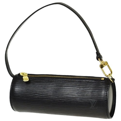 Pre-owned Louis Vuitton Soufflot Leather Handbag In Black