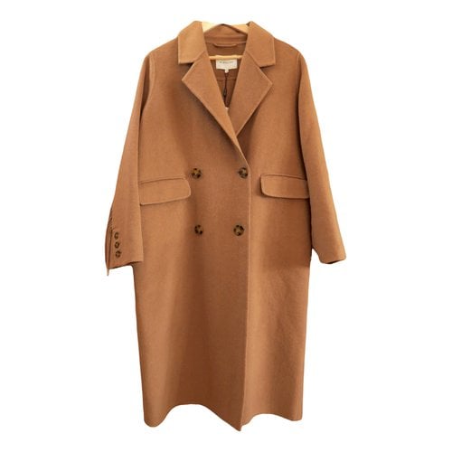 Pre-owned By Malina Wool Coat In Camel