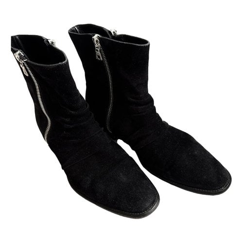 Pre-owned Amiri Boots In Black