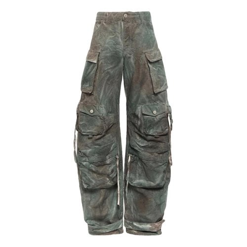Pre-owned Attico Trousers In Green