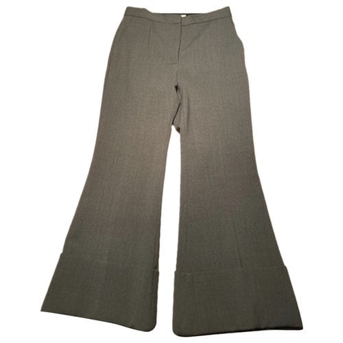Pre-owned Stella Mccartney Wool Trousers In Grey