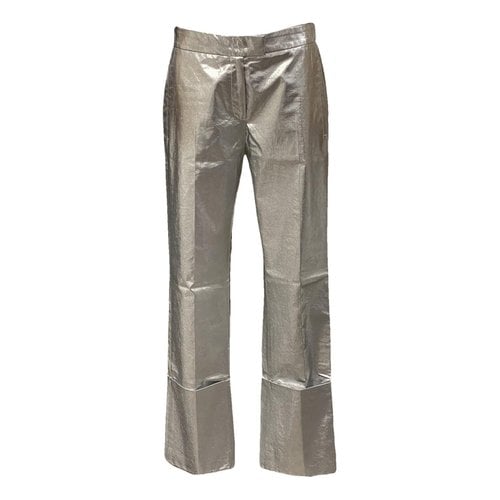 Pre-owned Joseph Trousers In Silver