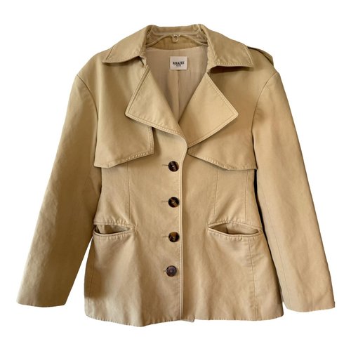 Pre-owned Khaite Trench Coat In Beige