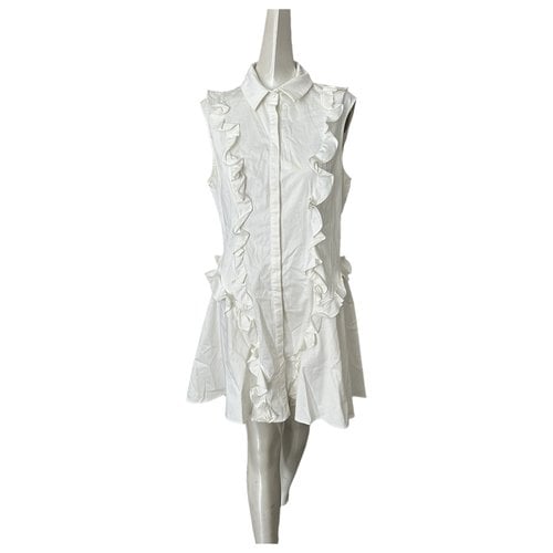 Pre-owned Alexis Mini Dress In White