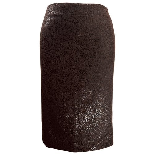 Pre-owned Etro Silk Mid-length Skirt In Brown