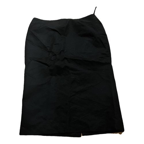 Pre-owned Carolina Herrera Silk Mid-length Skirt In Black