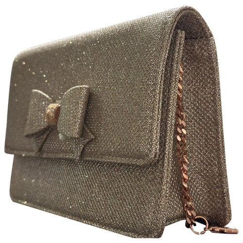 Pre-owned Ted Baker Glitter Clutch Bag In Gold
