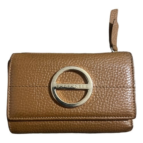 Pre-owned Borbonese Leather Wallet In Camel