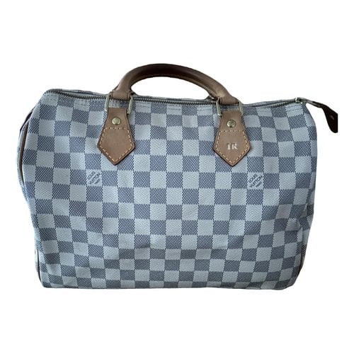 Pre-owned Louis Vuitton Speedy Leather Handbag In Beige