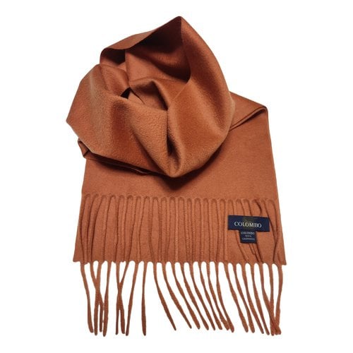 Pre-owned Colombo Cashmere Scarf In Camel