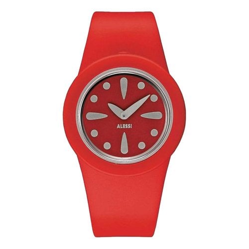 Pre-owned Alessi Watch In Red