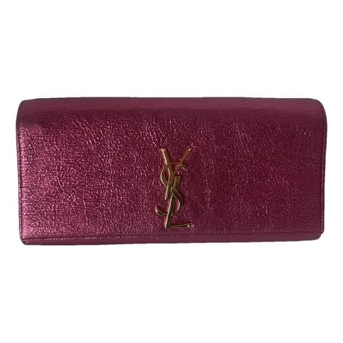 Pre-owned Saint Laurent Leather Clutch Bag In Other