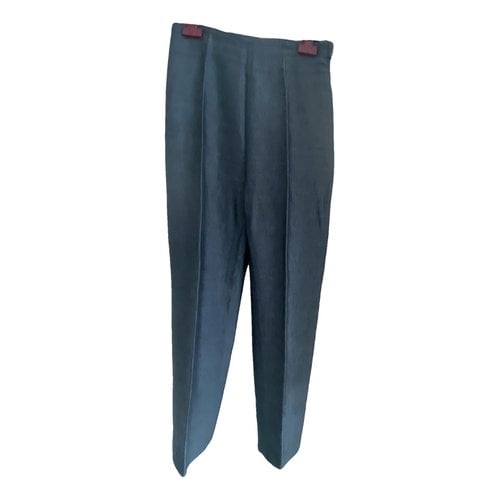 Pre-owned Romeo Gigli Silk Trousers In Blue