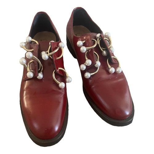 Pre-owned Coliac Leather Flats In Red