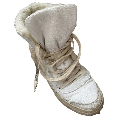 Pre-owned Dorothee Schumacher Leather Trainers In White