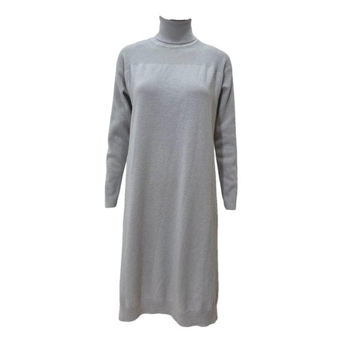 Pre-owned Seventy Cashmere Mid-length Dress In Grey