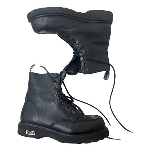 Pre-owned Cult Leather Boots In Black