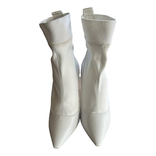 Pre-owned Jimmy Choo Leather Boots In White