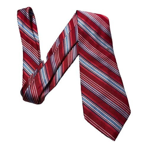 Pre-owned Barneys New York Silk Tie In Red