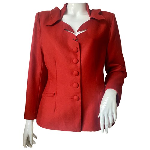 Pre-owned Emmanuelle Khanh Wool Jacket In Red