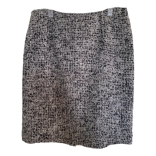 Pre-owned Paule Ka Wool Mid-length Skirt In Grey