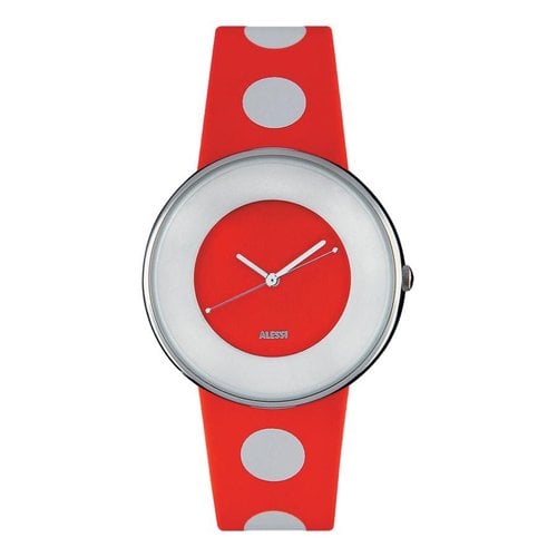 Pre-owned Alessi Silver Watch In Red