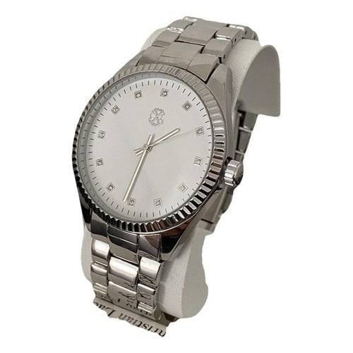 Pre-owned Christian Lacroix Silver Watch In White