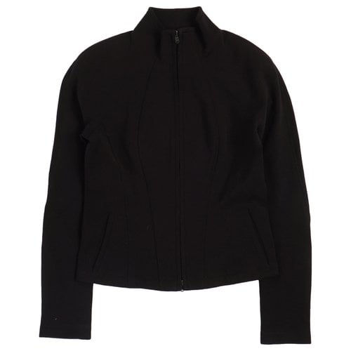 Pre-owned Donna Karan Wool Blouse In Black