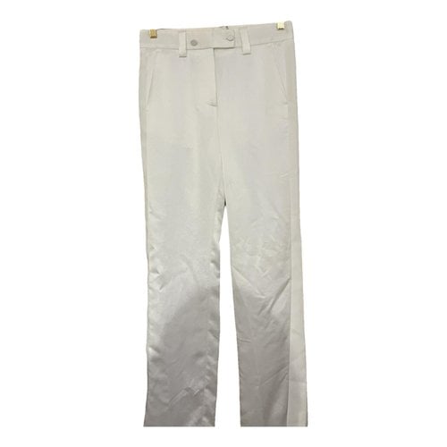 Pre-owned Msgm Trousers In White
