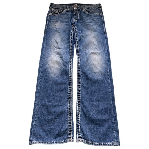 Pre-owned True Religion Straight Jeans In Navy