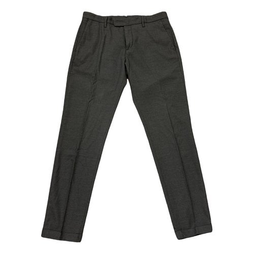 Pre-owned Siviglia Wool Trousers In Grey