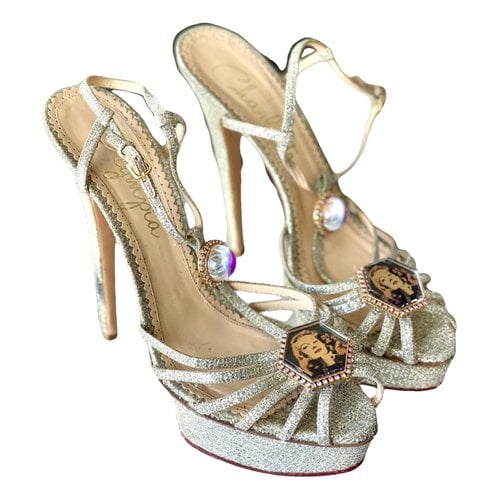 Pre-owned Charlotte Olympia Leather Heels In Metallic